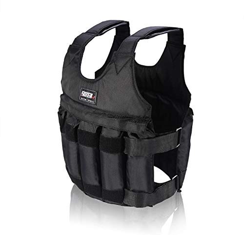 Gewichtsweste Verstellbar, 20kg Fitness Gewichtsjacke Einstellbaren Gewichten Laufweste für Training Krafttraining von GOTOTOP