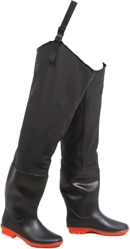 Angelhose, PVC-Hipster-Hose mit Oxford-Sohle. 80 cm hohe Angel- und Jagdstiefel mit Verstellbarer Verschlussschnalle(43 EU) von GPECTIFO