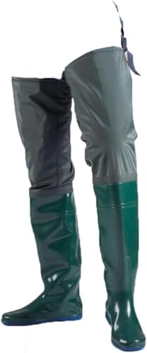 Wathosen for Angeln, Hüftwathosen, Outdoor-Angeln, Hüftwathosen, leichte Nylon-PVC-Regenstiefel mit Verstellbarer Schnalle(40 EU) von GPECTIFO