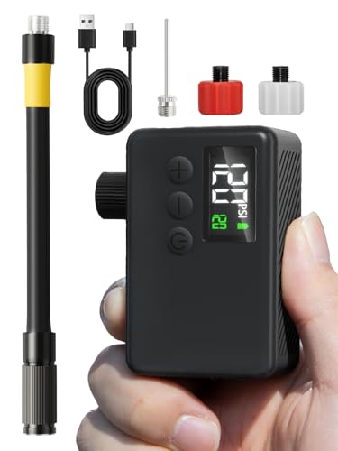 GPUTEK Fahrradpumpe Elektrisch, Fahrradzubehör 120 PSI kabellose Fahrradpumpe mit Druckmesser, Auto-Off und LED-Licht. für E-Bikes, Mountainbikes, City und Rennräder mit Presta und Schrader Ventilen GPUTEK Fahrradpumpe Elektrisch, Fahrradzubehör 120 PSI kabellose Fahrradpumpe mit Druckmesser, Auto-Off und LED-Licht. für E-Bikes, Mountainbikes, City und Rennräder mit Presta und Schrader Ventilen von GPUTEK