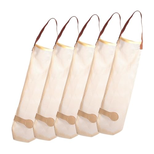 GRADENEVE 5St Zwiebel Aufbewahrungsbeutel Korb hängende Zwiebeltüte Netznetzbeutel aufbewahrungssack Storage Pockets Obst-Gemüse-Taschen Aufbewahrungstaschen für den Haushalt Polyester von GRADENEVE