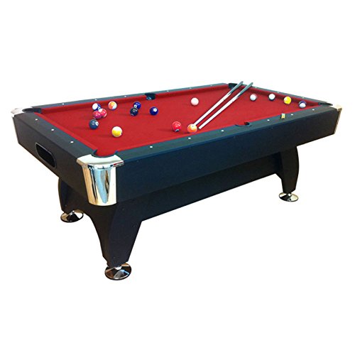 Billardtisch 7 ft Modell Red Devil Pool Billard Tisch rot mit Zubehör robust 145 kg von GRAFICA MA.RO SRL