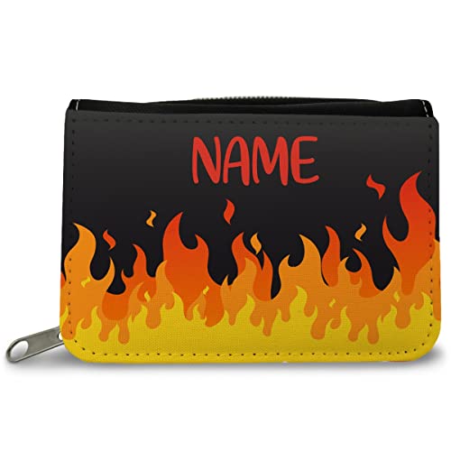 GRAVURZEILE Bedruckte Geldbörse - Flammen Design - Personalisiert mit Namen - Geschenk für Kinder & Teenager für Taschengeld Fahrkarte - für Jungen & Mädchen - Farbe: Rot GRAVURZEILE Bedruckte Geldbörse - Flammen Design - Personalisiert mit Namen - Geschenk für Kinder & Teenager für Taschengeld Fahrkarte - für Jungen & Mädchen - Farbe: Rot von GRAVURZEILE