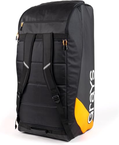 GRAYS GK500 Hockey-Torwart Duffle, Schwarz, schwarz/orange, L, Gepäckwagen von GRAYS