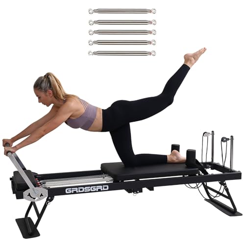 GRDSGRD Pilates Maschine Reformer Faltbare Pilates Reformer Multifunktionale Maschine & Ausrüstung Pilates Studio Maschine für Zuhause und Gym Workout mit Federn von GRDSGRD