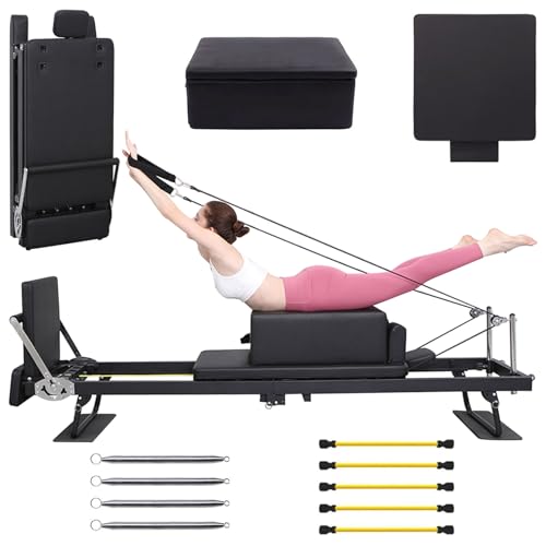 GRDSGRD Pilates Reformer Machine Set Foldable Pilates Equipment Multifunctional Abdominal Board for Home and Workout with Pilates Sitting Box, Springboard,Schwarz GRDSGRD Pilates Reformer Machine Set Foldable Pilates Equipment Multifunctional Abdominal Board for Home and Workout with Pilates Sitting Box, Springboard,Schwarz von GRDSGRD