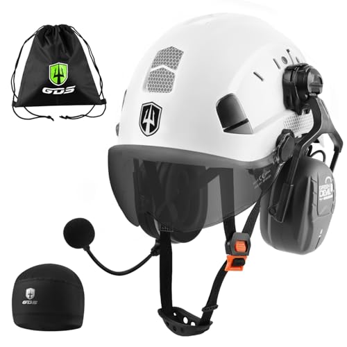 GREEN DEVIL Mervex Vent Schutzhelm mit Aktivem Gehörschutz und Klarem Visier Arbeitshelm ABS Sicherheitshelm EN 397 Industriehelm EN352-konforme SNR 32dB mit Bluetooth GREEN DEVIL Mervex Vent Schutzhelm mit Aktivem Gehörschutz und Klarem Visier Arbeitshelm ABS Sicherheitshelm EN 397 Industriehelm EN352-konforme SNR 32dB mit Bluetooth von GREEN DEVIL