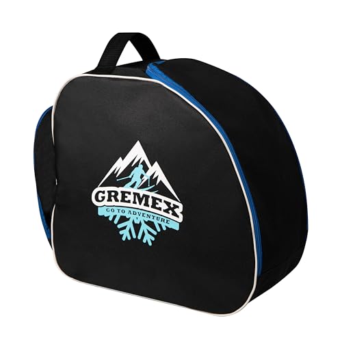 GREMEX Skischuhtasche mit Helm - Wasserfestem Skischuhtasche mit Helmfach - Tasche für Skischuhe und Helm - Titan-Nähte Skischuh Rucksack mit Helmfach - Widerstandsfähig Tasche Skischuhe mit Helm GREMEX Skischuhtasche mit Helm - Wasserfestem Skischuhtasche mit Helmfach - Tasche für Skischuhe und Helm - Titan-Nähte Skischuh Rucksack mit Helmfach - Widerstandsfähig Tasche Skischuhe mit Helm von GREMEX