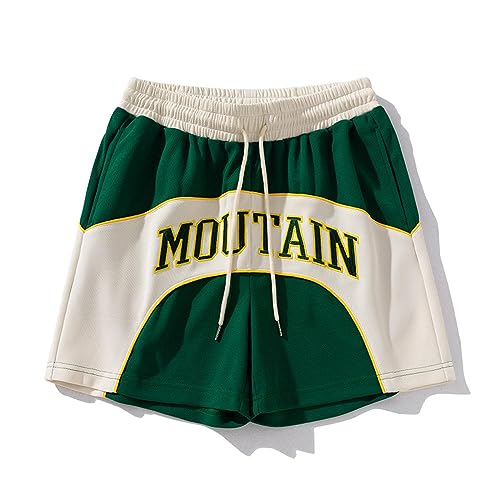 Shorts Kurze Herren Hose Basketballshorts Unter Dem Knie Trainingsshorts Lockere Atmungsaktive High Street Retro Shorts L Grün Shorts Kurze Herren Hose Basketballshorts Unter Dem Knie Trainingsshorts Lockere Atmungsaktive High Street Retro Shorts L Grün von GRFIT