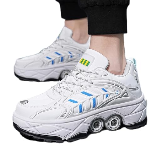 Unisex-Kinder Skateboard Schuhe Kinderschuhe mit Rollen Skate Shoes Rollen Schuhe Sportschuhe Laufschuhe Sneakers mit Rollen Kinder Jungen Mädchen,Blanco-33 Unisex-Kinder Skateboard Schuhe Kinderschuhe mit Rollen Skate Shoes Rollen Schuhe Sportschuhe Laufschuhe Sneakers mit Rollen Kinder Jungen Mädchen,Blanco-33 von GRFIT
