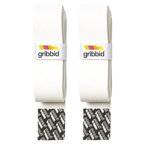 GRIBBID Feldhockeyschläger Griffband, Hockey Grip Chamois - The Original Dutch Chamois - (Weiss, 2-Pack) von GRIBBID