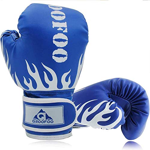 GROOFOO Boxhandschuhe Kinder, Boxhandschuhe für Kinder 3 bis 14 Jahre, 4oz 6oz Kinder Box Handschuhe zum Boxsack Sparring Training, MMA, Muay Thai, Kickboxen & Kampfsport von GROOFOO