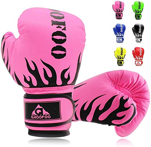 GROOFOO Boxhandschuhe Kinder, Boxhandschuhe für Kinder 3 bis 14 Jahre, 4oz 6oz Kinder Box Handschuhe zum Boxsack Sparring Training, MMA, Muay Thai, Kickboxen & Kampfsport GROOFOO Boxhandschuhe Kinder, Boxhandschuhe für Kinder 3 bis 14 Jahre, 4oz 6oz Kinder Box Handschuhe zum Boxsack Sparring Training, MMA, Muay Thai, Kickboxen & Kampfsport von GROOFOO