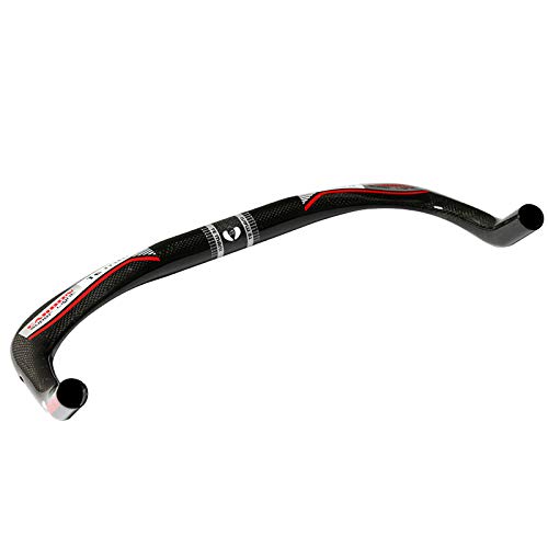 GRTE Fahrrad Bullhorn Lenker Carbonfaser,Fahrradlenker Vollcarbon-Bullhorn-Lenker Fiberglas-Flugzeuglenker TT-Lenker mit interner Ausrichtung 31,8 * 400 bis 460MM,31.8 * 460mm von GRTE