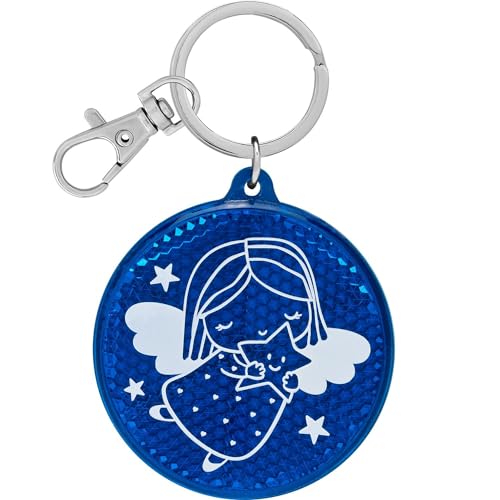 GRUSS & CO Reflektor Motiv Engel | Runder Anhänger mit Schlüsselring und Karabinerverschluss, Schlüsselanhänger auf Headercard, Reflektoranhänger | Kindergeburtstag, Geschenk, Schulstart | 70156 GRUSS & CO Reflektor Motiv Engel | Runder Anhänger mit Schlüsselring und Karabinerverschluss, Schlüsselanhänger auf Headercard, Reflektoranhänger | Kindergeburtstag, Geschenk, Schulstart | 70156 von GRUSS & CO