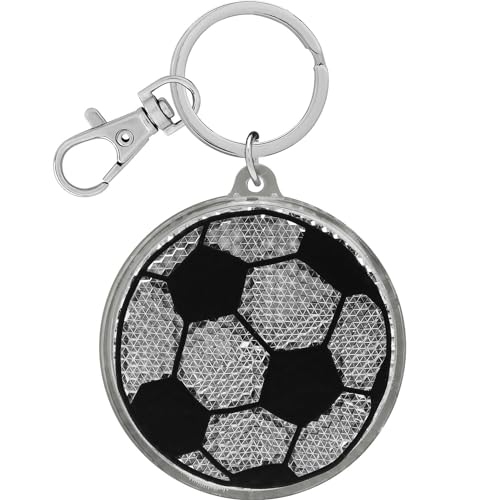 GRUSS & CO Reflektor Motiv Fußball | Runder Anhänger mit Schlüsselring und Karabinerverschluss, Schlüsselanhänger auf Headercard, Reflektoranhänger | Kindergeburtstag, Geschenk, Schulstart | 70138 GRUSS & CO Reflektor Motiv Fußball | Runder Anhänger mit Schlüsselring und Karabinerverschluss, Schlüsselanhänger auf Headercard, Reflektoranhänger | Kindergeburtstag, Geschenk, Schulstart | 70138 von GRUSS & CO