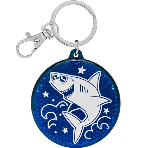 GRUSS & CO Reflektor Motiv Hai | Runder Anhänger mit Schlüsselring und Karabinerverschluss, Schlüsselanhänger auf Headercard, Reflektoranhänger | Kindergeburtstag, Geschenk, Schulstart | 70142 GRUSS & CO Reflektor Motiv Hai | Runder Anhänger mit Schlüsselring und Karabinerverschluss, Schlüsselanhänger auf Headercard, Reflektoranhänger | Kindergeburtstag, Geschenk, Schulstart | 70142 von GRUSS & CO