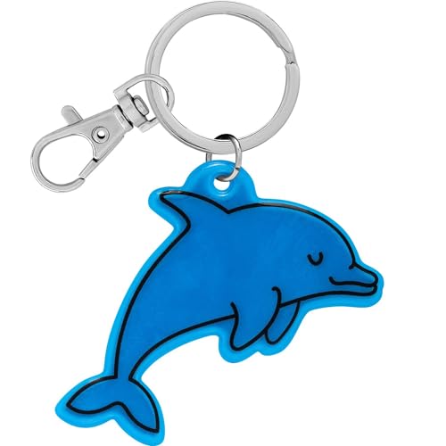 GRUSS & CO Reflektor neon Motiv Delfin | Figürlicher Neon-Reflektor, Anhänger mit Schlüsselring und Karabiner, Reflektoranhänger | Kindergeburtstag, Geschenk, Schulstart | 70150 GRUSS & CO Reflektor neon Motiv Delfin | Figürlicher Neon-Reflektor, Anhänger mit Schlüsselring und Karabiner, Reflektoranhänger | Kindergeburtstag, Geschenk, Schulstart | 70150 von GRUSS & CO