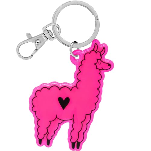 GRUSS & CO Reflektor neon Motiv Lama | Figürlicher Neon-Reflektor, Anhänger mit Schlüsselring und Karabiner, Reflektoranhänger | Kindergeburtstag, Geschenk, Schulstart | 70155 GRUSS & CO Reflektor neon Motiv Lama | Figürlicher Neon-Reflektor, Anhänger mit Schlüsselring und Karabiner, Reflektoranhänger | Kindergeburtstag, Geschenk, Schulstart | 70155 von GRUSS & CO