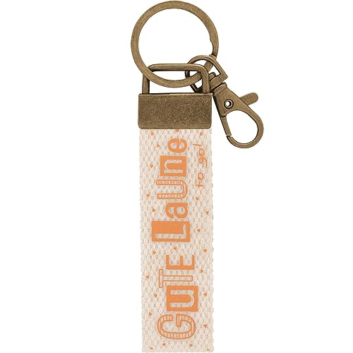 GRUSS & CO Schlüsselanhänger Canvas Motiv Gute Laune | Anhänger aus hellem Canvas mit Motiv Gute Laune to go, mit Karabiner | 48410 GRUSS & CO Schlüsselanhänger Canvas Motiv Gute Laune | Anhänger aus hellem Canvas mit Motiv Gute Laune to go, mit Karabiner | 48410 von GRUSS & CO