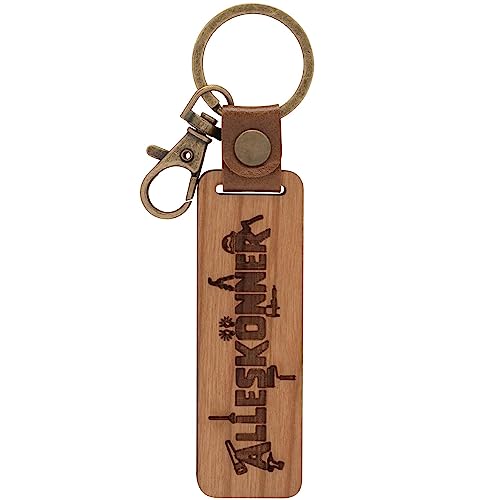 GRUSS & CO Schlüsselanhänger Holz Motiv Alleskönner | Anhänger aus Kirschholz mit Gravur Alleskönner, inkl. Karabiner | 48329 GRUSS & CO Schlüsselanhänger Holz Motiv Alleskönner | Anhänger aus Kirschholz mit Gravur Alleskönner, inkl. Karabiner | 48329 von GRUSS & CO