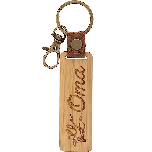 GRUSS & CO Schlüsselanhänger Holz Motiv Oma | Anhänger aus Bambus mit Gravur Allerbeste Oma, inkl. Karabiner | 48337 GRUSS & CO Schlüsselanhänger Holz Motiv Oma | Anhänger aus Bambus mit Gravur Allerbeste Oma, inkl. Karabiner | 48337 von GRUSS & CO