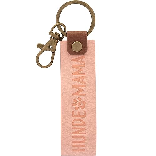 GRUSS & CO Schlüsselanhänger Kunstleder Motiv Hunde | Anhänger aus rosa Kunstleder mit Motiv Hundemama, inkl. Karabiner | 48383 GRUSS & CO Schlüsselanhänger Kunstleder Motiv Hunde | Anhänger aus rosa Kunstleder mit Motiv Hundemama, inkl. Karabiner | 48383 von GRUSS & CO