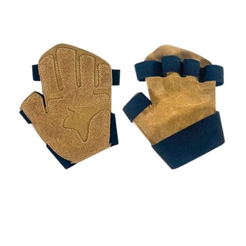 Fitness Griffpolster Griffpads Belüftete Gewichtheberhandschuhe aus Rindsleder for Herren und Damen, Fitnessstudio, Workout-Handschuhe for Fitness, Gewichtheben, Klimmzüge, Handflächenschutz, Unterstü von GSCLZ