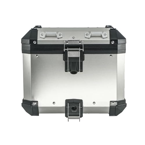 GSCLZ Motorrad-Kofferraum Aluminium-Box Gepäckträger Motorrad Heckkoffer Pannier Satteltasche Top Case Edelstahl Halterung FüR GepäCkträGer(SL Top Case) von GSCLZ