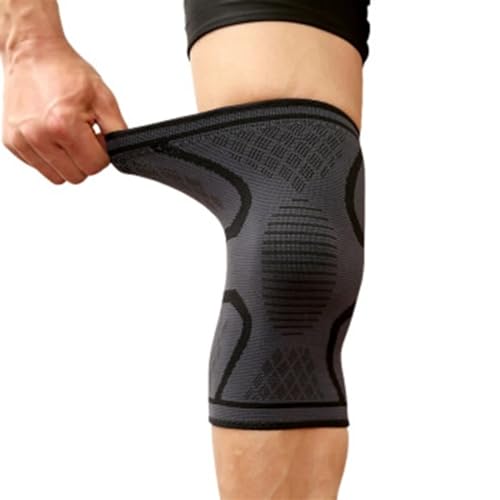 GSCLZ Winter KnieschüTzer 1 Stück atmungsaktive Wärme Knieschoner Wintersport Sicherheit Knieschoner Training elastische Kniestütze Knie schützen(Black,M) von GSCLZ