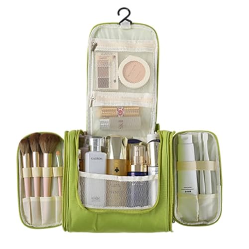 Kosmetiktasche wasserdichte Reise-Organizer-Tasche Unisex-Frauen-Kosmetiktasche for Aufhängen von Reise-Make-up-Taschen for Waschen von Kulturbeuteln Make Up Bag (Color : Green) von GSCLZ