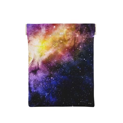 GSGCSBYMLG Galaxy in The Universe Bedruckte tragbare Münztasche Leder Schleuder Münzbörse, weiß, Einheitsgröße, Klassisch von GSGCSBYMLG