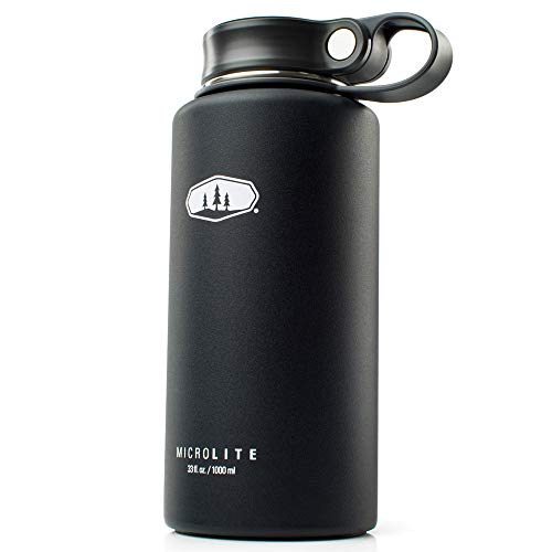 Gsi Outdoor MicroLite 1000 Twist 33 fl.oz. Vakuum isolierte Edelstahl-Wasserflasche, schwarz Gsi Outdoor MicroLite 1000 Twist 33 fl.oz. Vakuum isolierte Edelstahl-Wasserflasche, schwarz von GSI Outdoors