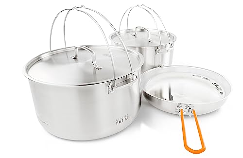 GSI Outdoors Glacier Stainless Troop Küchen-Set, Mehrfarbig von GSI Outdoors