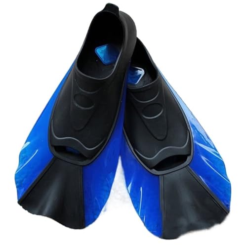 Schwimmflossen Flossen for Männer, Frauen Froschschuhe Schwimmen Schnorchelausrüstung schwimmflügel flippers(Blue,L) von GSJNHY