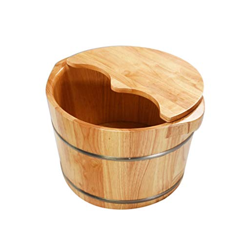 Fußbadewanne aus Holz, Fußbadewanne aus massivem Eichenholz, Fußbadewanne, Fußwaschbecken für Fußbad (Größe: B), Geschenk (Grün B), Independence Chaser of Light von GSKDBCC