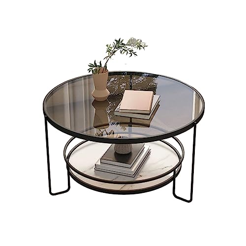 GSKDBCC Couchtisch Couchtische mit Ablagefläche Couchtisch aus Glas mit Metallrahmen Moderner Beistelltisch Beistelltisch Mitteltisch Kleiner Couchtisch Minimalistischer Kaffeetisch Chaser of Light von GSKDBCC