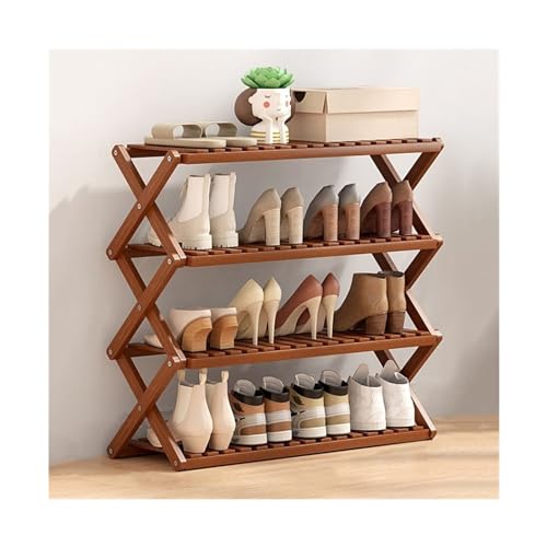 GSKDBCC Schuhregal, faltbares Schuhregal, schmaler Schuh-Organizer mit Kreuzstruktur, freistehendes Schuhregal für Schrank, Flur, Eingangsbereich, Schlafzimmer, stapelbares Schuhregal, um dem Glück von GSKDBCC