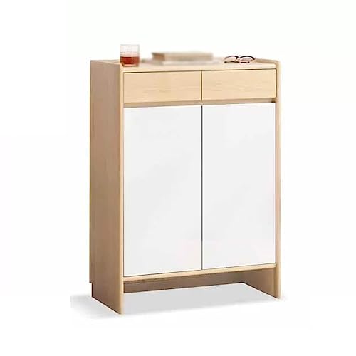 Schuhschrank, Massivholz, Schuhschrank, Haustür, Schuhregal für Eingangsbereich, Aufbewahrungsschrank, Wohnzimmer, kleine Wohnung, weißer Verandaschrank, Sapateira (100 cm) (72 cm, Einheitsgröße) von GSKDBCC