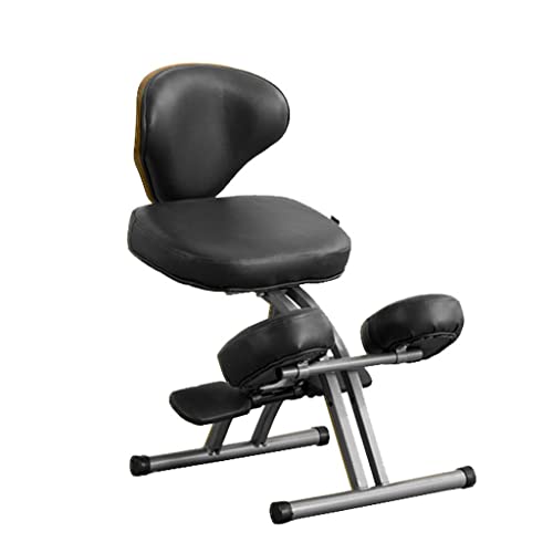 GSKXHDD Ergonomischer Kniestuhl, Büro- und Heimstuhl, höhenverstellbarer Hocker mit Rückenlehne und abgewinkeltem Sitz, kann die Körperhaltung des Stuhls verbessern und korrigieren Independence von GSKXHDD