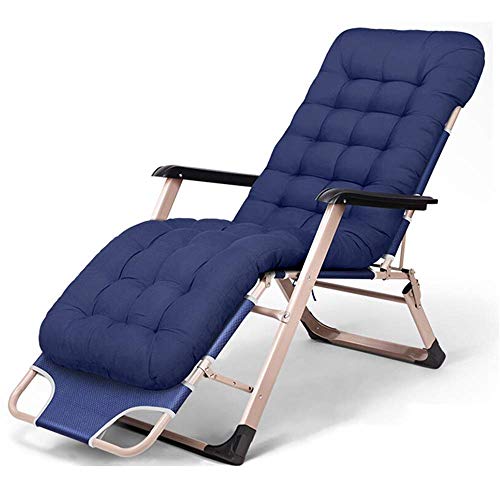 GSKXHDD Klappbarer Liegestuhl, gepolsterte Zero-Gravity-Stühle, verstellbare Klapp-Lounge-Terrassenstühle für den Außenbereich mit Kissen-Liegestühlen, Einheitsgröße, zusammenklappbarer von GSKXHDD