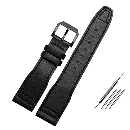 GSZCCZS 20mm 21mm Braun Schwarz Männer Armband Für IWC Pilot Mark XVIII IW327004 IW377714 Uhr Strap Kalbsleder Echtes Leder Armband von GSZCCZS