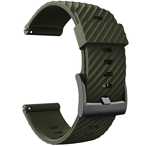 GSZCCZS 24mm Silikonbänder Ersatzarmband für Suunto 7 D5 Armband Suunto 9 Spartan Sport Wrist HR Baro Smart Watch Armband von GSZCCZS