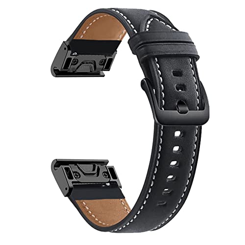 GSZCCZS 26 mm Leder-Ersatzarmband für Fenix ​​3 3 HR Fenix ​​5X Plus 6X 7X Armbanduhr Band Fenix ​​6X Pro Armband von GSZCCZS