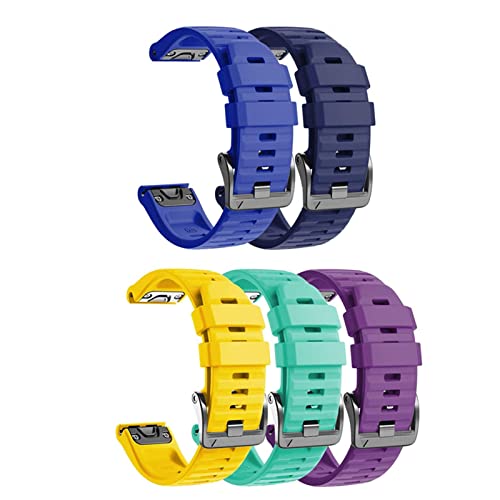 GSZCCZS 5Pcs 26 22MM Quick Release Armband Armband Für Fenix ​​7 7X 7S 6X Pro Uhr Easyfit Handgelenk Gurt Für Fenix ​​6 Pro Smart Uhr von GSZCCZS