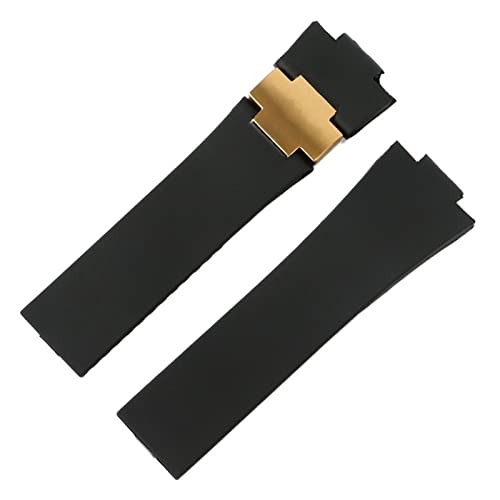 GSZCCZS Armband Armband Silikon Uhrenarmband für Ulysse-Nardin Marine Wasserdichtes Gummiarmband Sport 25 * 12mm Herrenuhren Sport von GSZCCZS