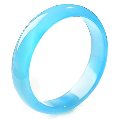 GSZCCZS Blauer Jade-Armreif für Frauen, brasilianischer Chalcedon-Retro-Achat-Armreif im chinesischen Stil von GSZCCZS