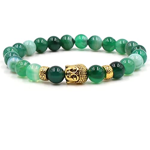 GSZCCZS Buddha-Perlenarmbänder, Perlenarmband, Turmalin-Gold, buddhistische Legierung, Herrenarmband ohne Verschluss von GSZCCZS