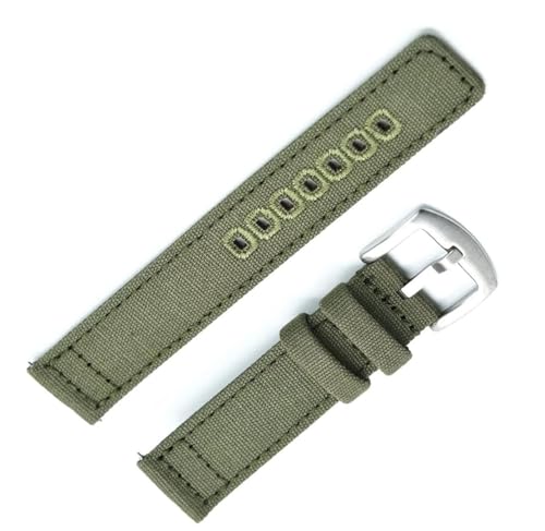 GSZCCZS Canvas-Nylon-Uhrenarmbänder für Uhren jeder Marke mit Feder von GSZCCZS