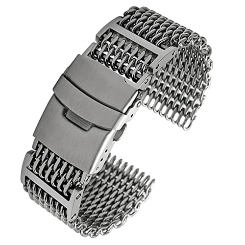 GSZCCZS Für IWC-Armband, Mesh-Edelstahl-Armband, 20 mm, 22 mm, 316L-Edelstahlarmband für Omage-Armband, Metall-Milan-Band von GSZCCZS